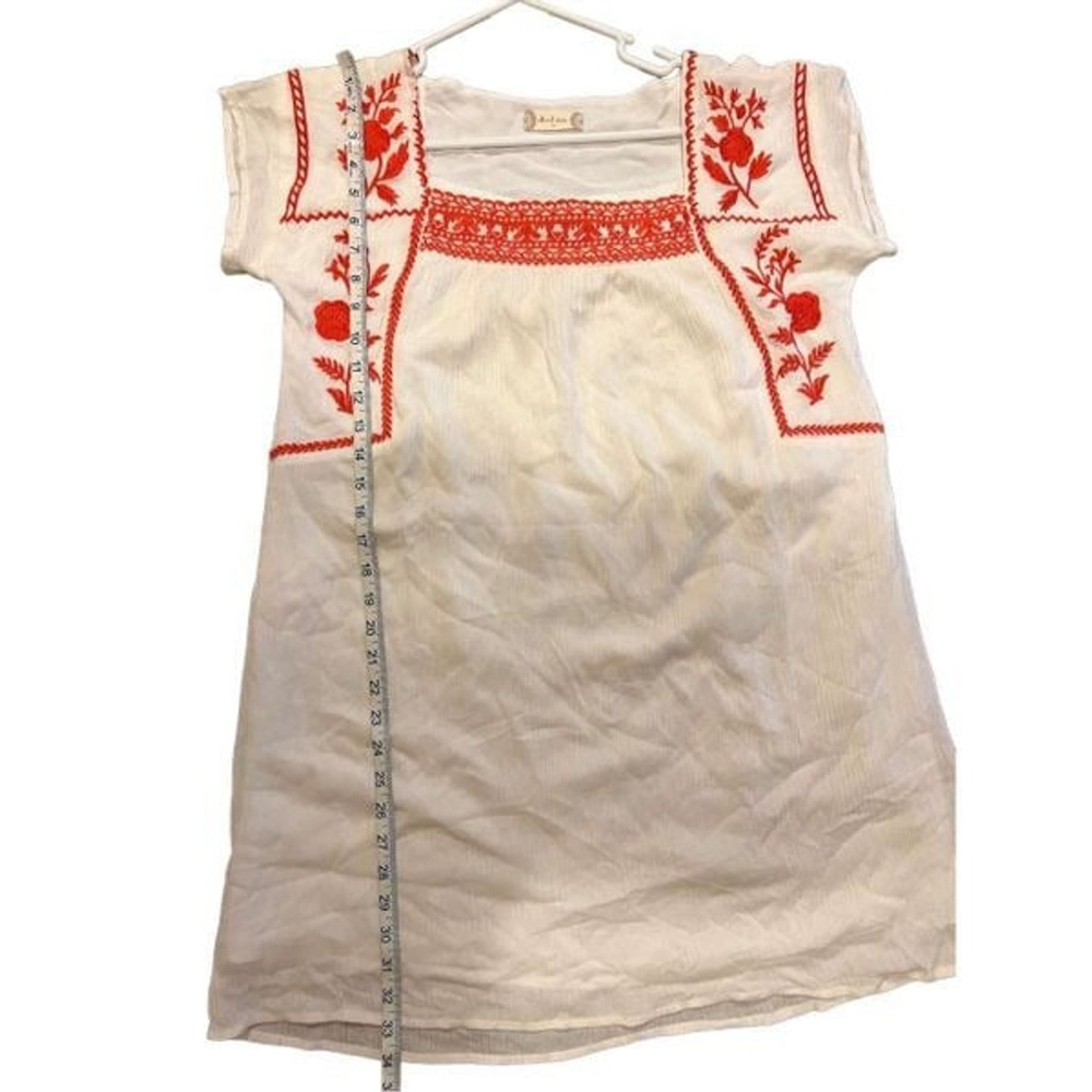 Altar’d State Vintage Inspired Red and Cream Tunic Dress Size M - Picture 11 of 12